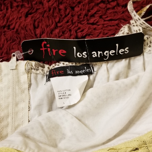 Fire Los Angeles Boho Spaghetti Strap Dress New with Tag - Picture 7 of 16